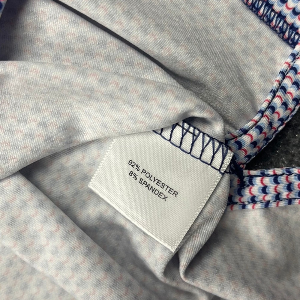 Peter Millar Summer Comfort Men 2XL Polo Shirt Caves Valley Geometric AOP - Picture 7 of 8